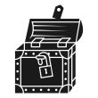 Empty dower chest icon. Simple illustration of empty dower chest vector icon for web design isolated on white background